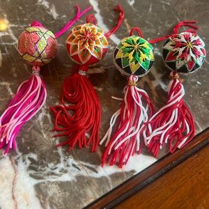 Set of 4 Japanese Ornaments